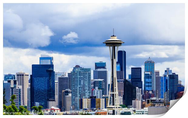 Seattle Skyline Print by Darryl Brooks