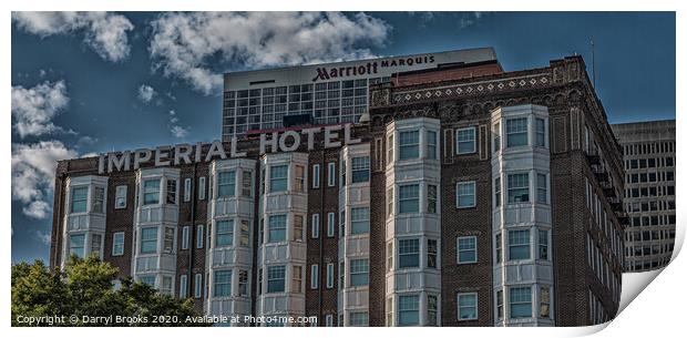 Old and New Hotel Print by Darryl Brooks