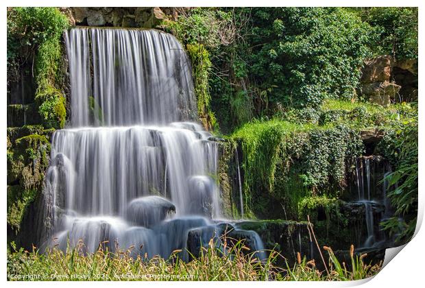 Bowood House Waterfall Print by Derek Hickey