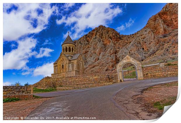 Monastery in Armenia Print by Alexander Ov