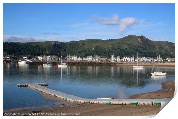 Conwy Marina from Deganwy Print by Andrew Bell