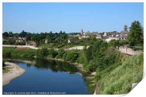 River Tweed at Coldstream Print by Andrew Bell