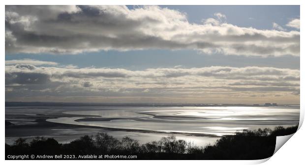 Silver Sands Morecambe Bay Print by Andrew Bell