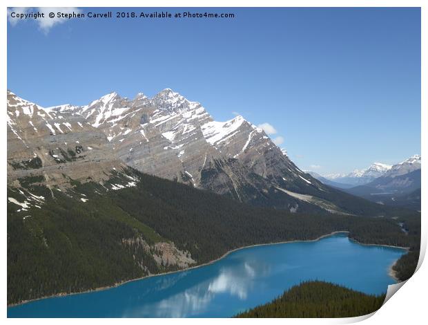 Peyto Lake, Banff National Park, Canada Print by Stephen Carvell