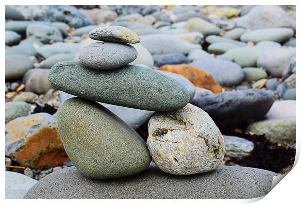 Balancing stones Print by George Bardell
