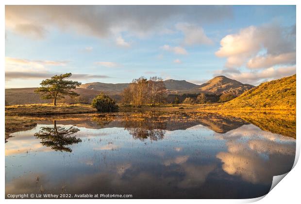 Reflections, Kelly Hall Tarn Print by Liz Withey