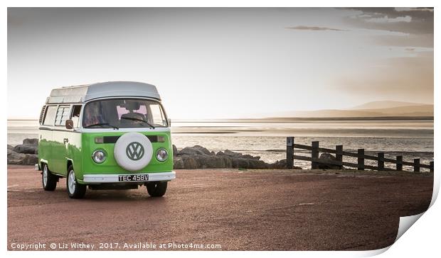 Camper by the Sea Print by Liz Withey
