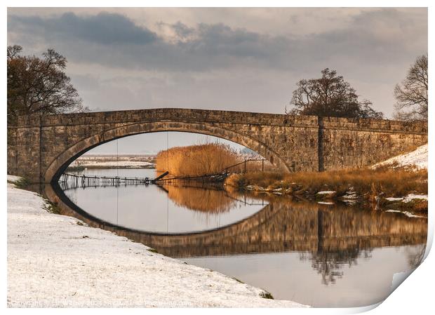 Milnthorpe Bridge, river Bela Print by Liz Withey