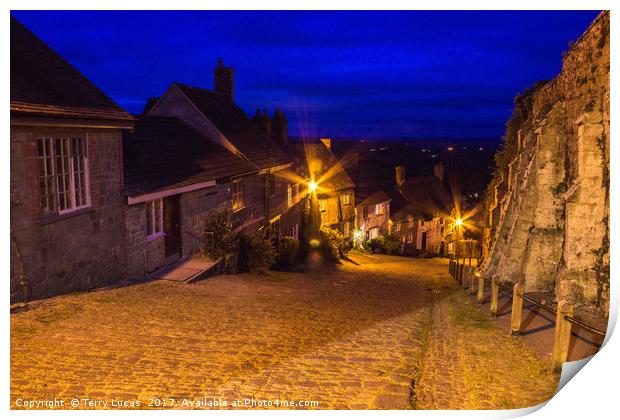 Gold Hill at Night Print by Terry Lucas
