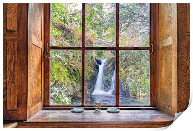 Inside the Grotto at Rydal Hall Print by James Marsden