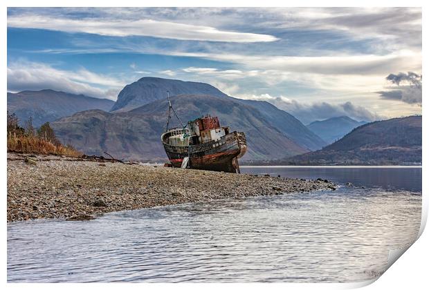 The Haunting Corpach Wreck Print by James Marsden
