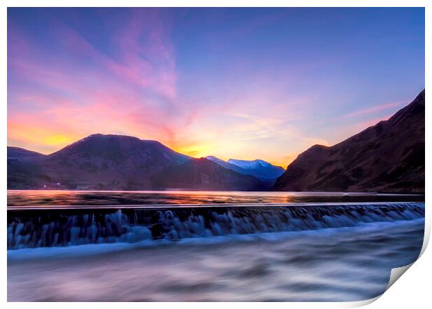 Majestic Sunset over Ennerdale Water Print by James Marsden