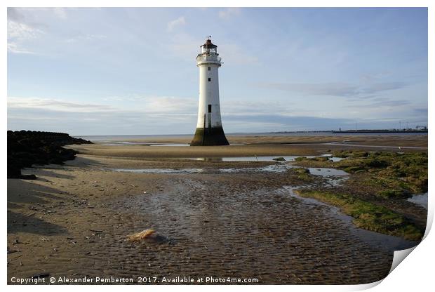       New Brighton Lighthouse ,Merseyside. UK.     Print by Alexander Pemberton