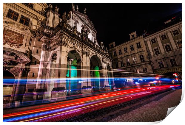 Prague Tram Lights  Print by Ed Alexander