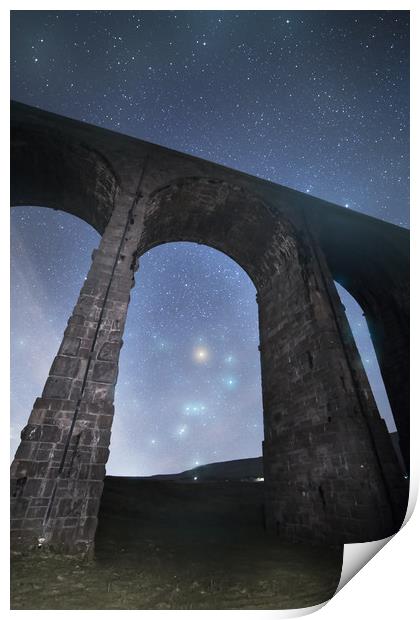 Orion from Ribblehead Viaduct Print by Pete Collins