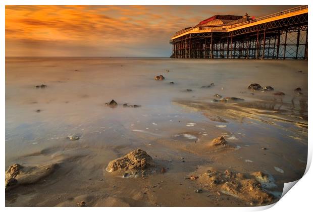 "Ethereal Dance: A Mesmerizing Cromer Pier Sunset" Print by Mel RJ Smith