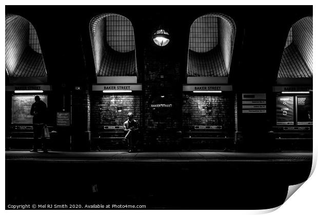 "Timeless Charm of Baker Street Underground Statio Print by Mel RJ Smith