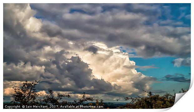 Cloudscape over Breedon on the Hill Print by Iain Merchant