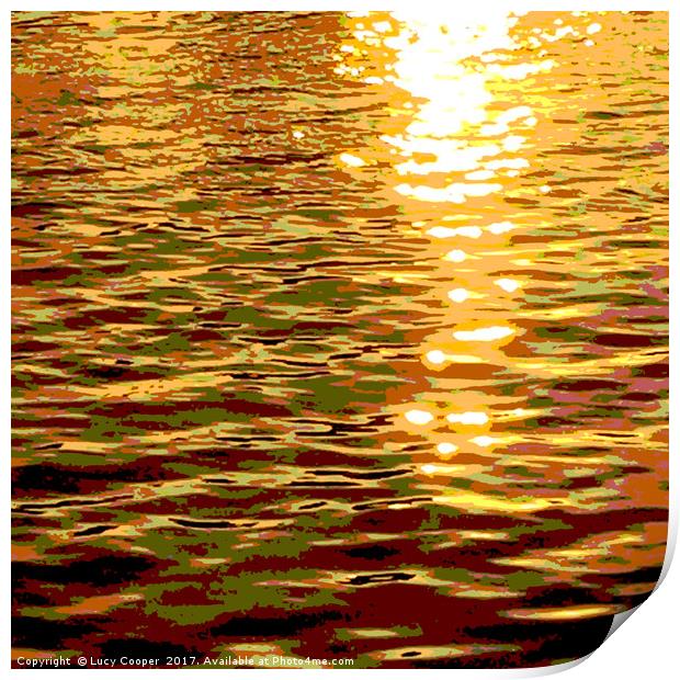 Golden Water Print by Lucy Cooper