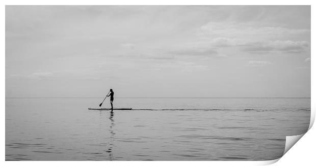 stand up paddle boarding Print by james dorrington