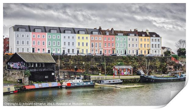 Coloured Houses, Bristol Print by Edward Kilmartin