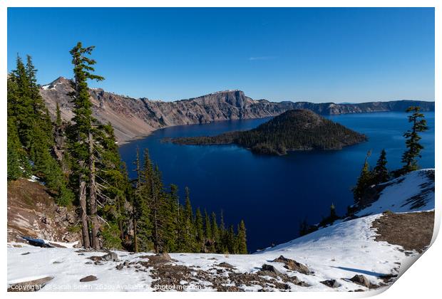 Crater Lake National Park Print by Sarah Smith