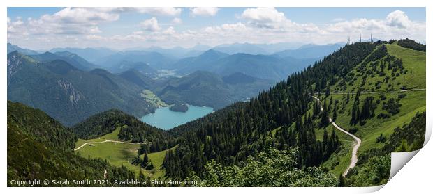Herzogstand Mountain in Bavaria Print by Sarah Smith