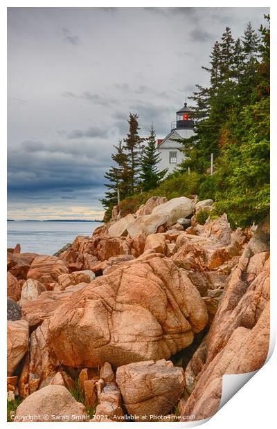 Bass Harbor Head Lighthouse Acadia National Park Print by Sarah Smith