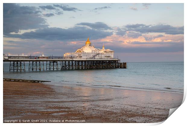Eastbourne pier Sunset Print by Sarah Smith