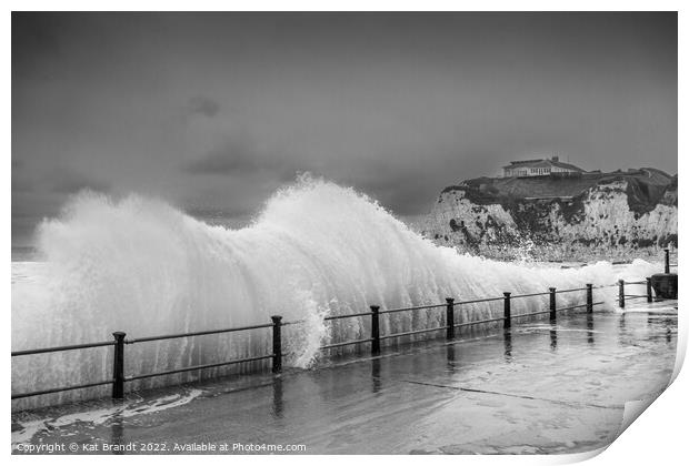 Dramatic Sea at Freshwater Bay, Isle of Wight Print by KB Photo