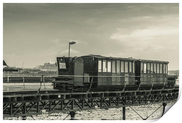 Hythe Pier Railway Train, UK Print by KB Photo
