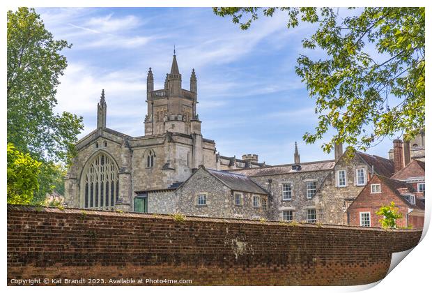 Majestic View of Winchester College Print by KB Photo