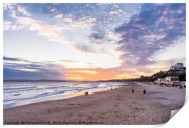 Glorious sunset over Bournemouth Print by KB Photo