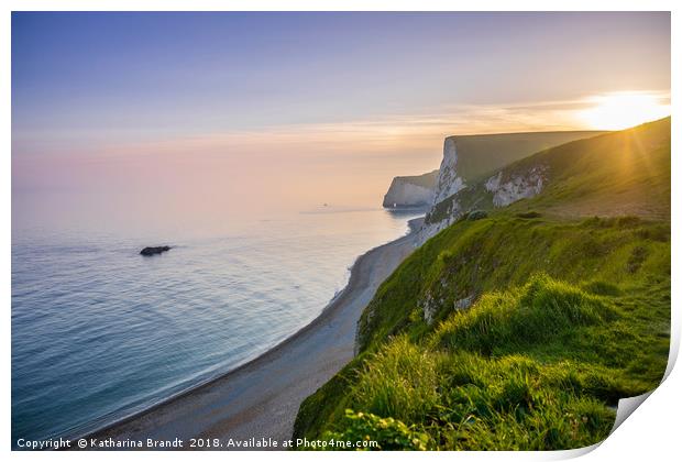 Jurassic Coast Dorset sunset , England Print by KB Photo