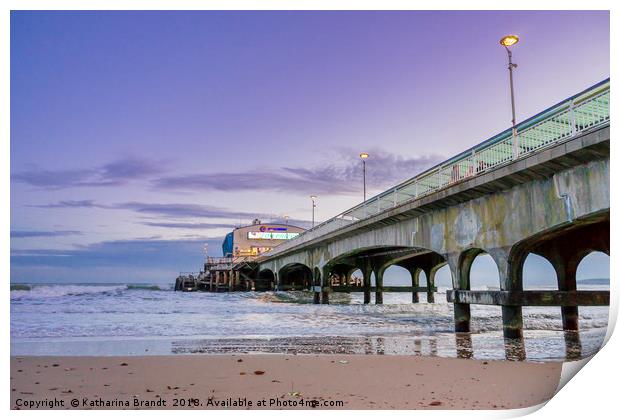 Bournemouth Pier at dusk Print by KB Photo