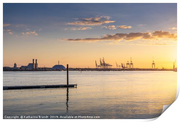 Southampton Docks sunset Print by KB Photo