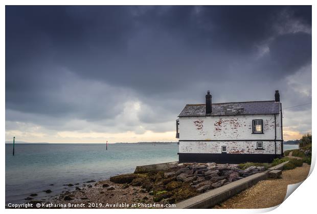 The Watch House along Lepe Beach, Hampshire Print by KB Photo