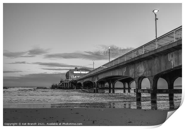 Bournemouth Pier in Black & White Print by KB Photo