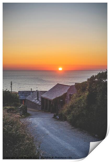 Calming Beautiful Cornish Sunset Print by KB Photo