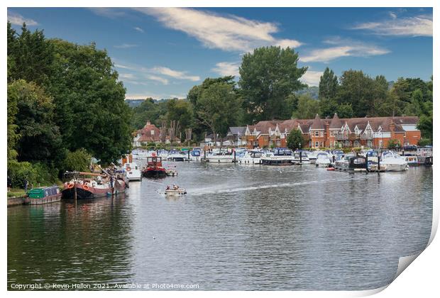 Bourne End marina, River Thames Print by Kevin Hellon