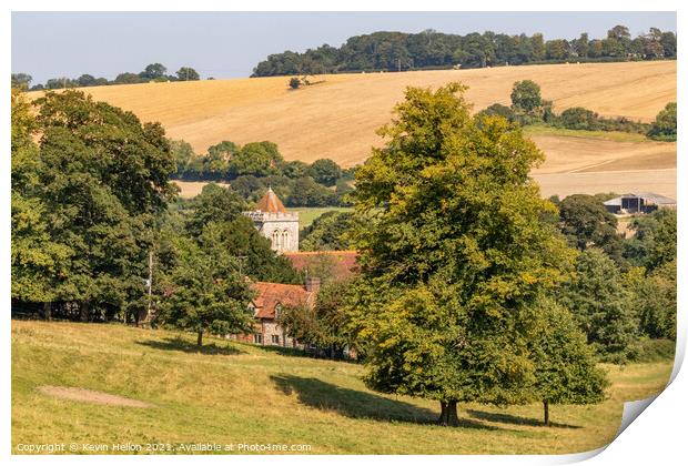 St Michael and All Angels Parish Church, Hughenden Valley Print by Kevin Hellon