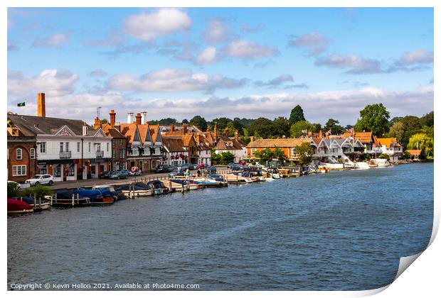 The Thames river bank in Henley on Thames, Print by Kevin Hellon