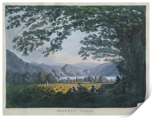 Derwent Water, Lake District, England.  Print by Kevin Hellon