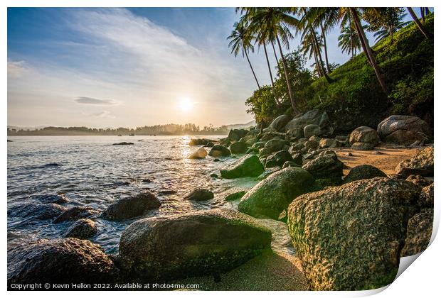 Early morning, Bang Tao beach, Phuket, Thailand Print by Kevin Hellon