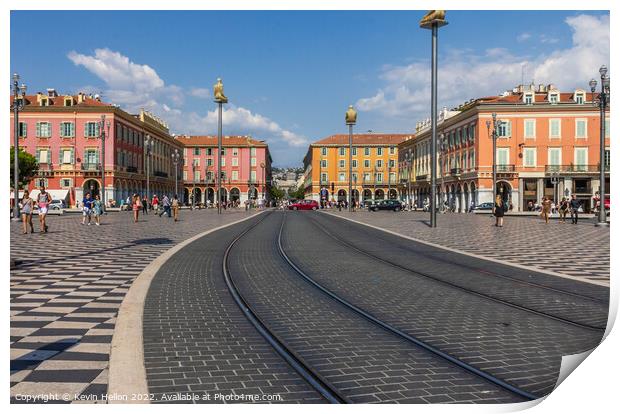 Place Massena in Nice, Cote D'Azur, France Print by Kevin Hellon