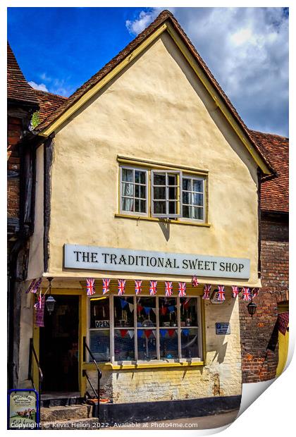 The Traditional Sweet Shop Print by Kevin Hellon