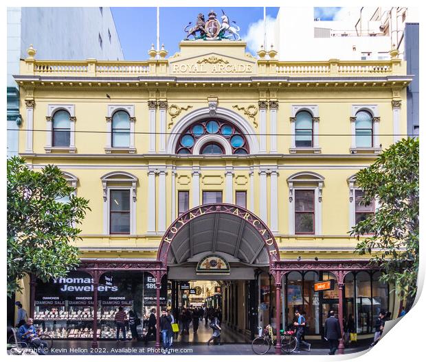 Royal Arcade shopping street, Melbourne, Australia Print by Kevin Hellon