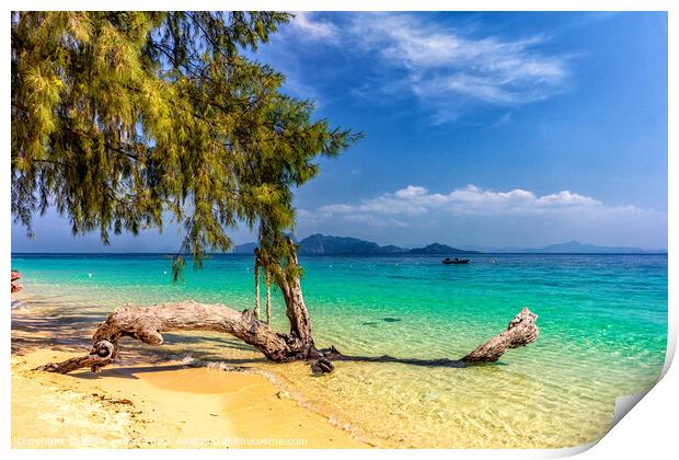 Beach on Koh Kradan, Print by Kevin Hellon