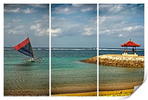 Traditional Balinese fishing boat Print by Kevin Hellon
