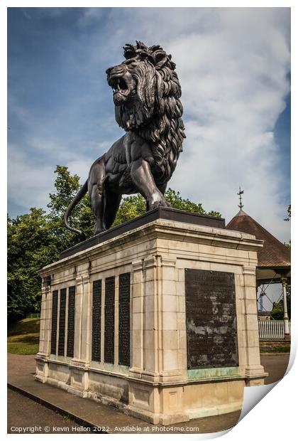 Maiwand  Lion ststue war memorial Print by Kevin Hellon